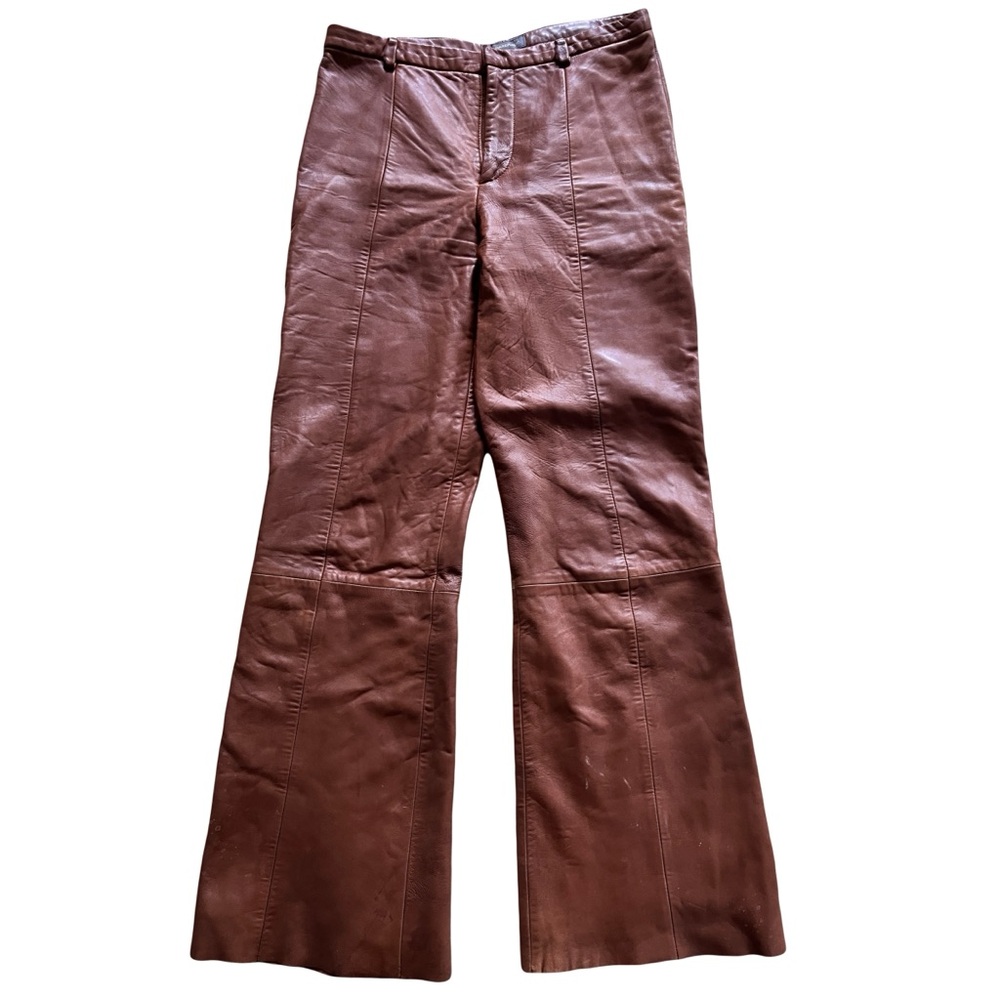 Banana Republic VNTG Brown Raw Leather Lined Boot cut Sz4